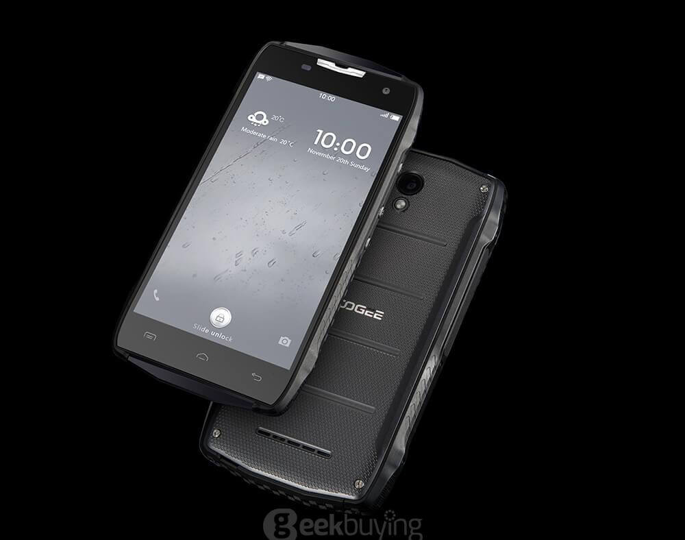 [HK Stock]Doogee T5 5.0inch HD IPS 4G LTE Android 6.0 Waterproof IP67 Rugged Smartphone MT6753 Octa Core 3GB 32GB 13.0MP 4500mAh OTG Hotknot - Black
