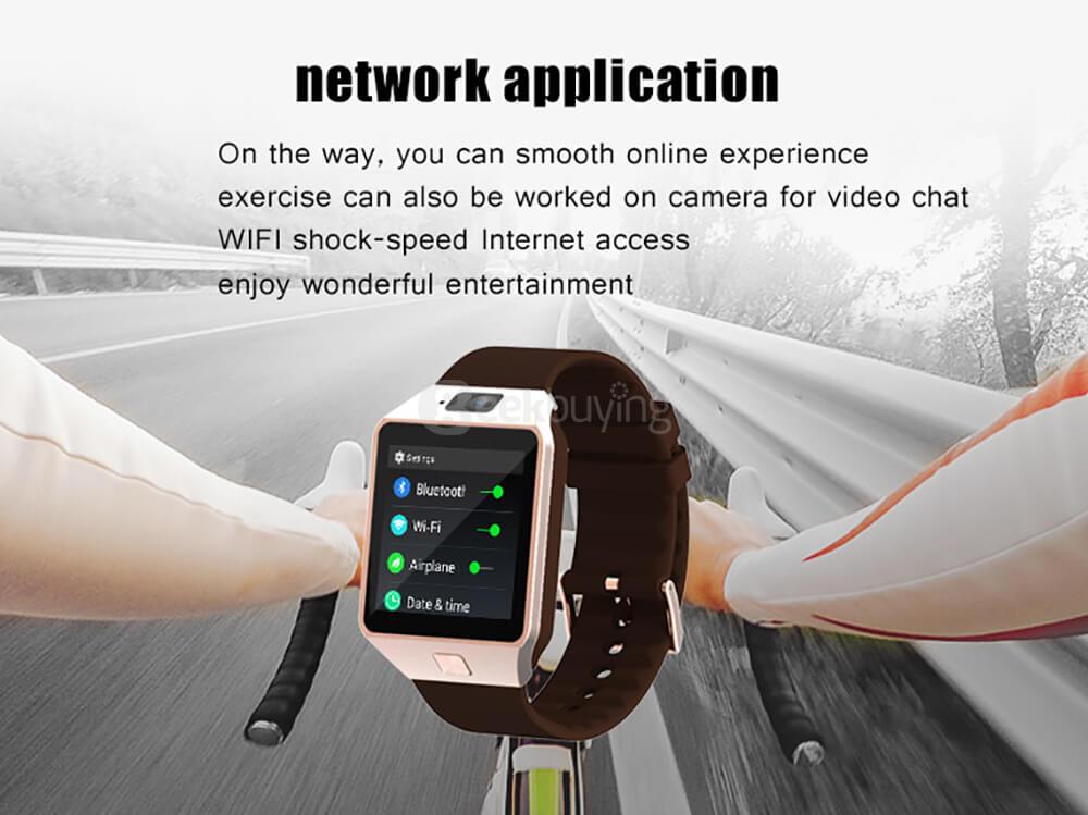 TenFifteen QW09 3G Smart Watch Phone Android 4.4 1.54 inch MTK6572 Dual Core 1.2GHz 512MB/4GB 5.0MP Camera Bluetooth 4.0 WiFi - Gold