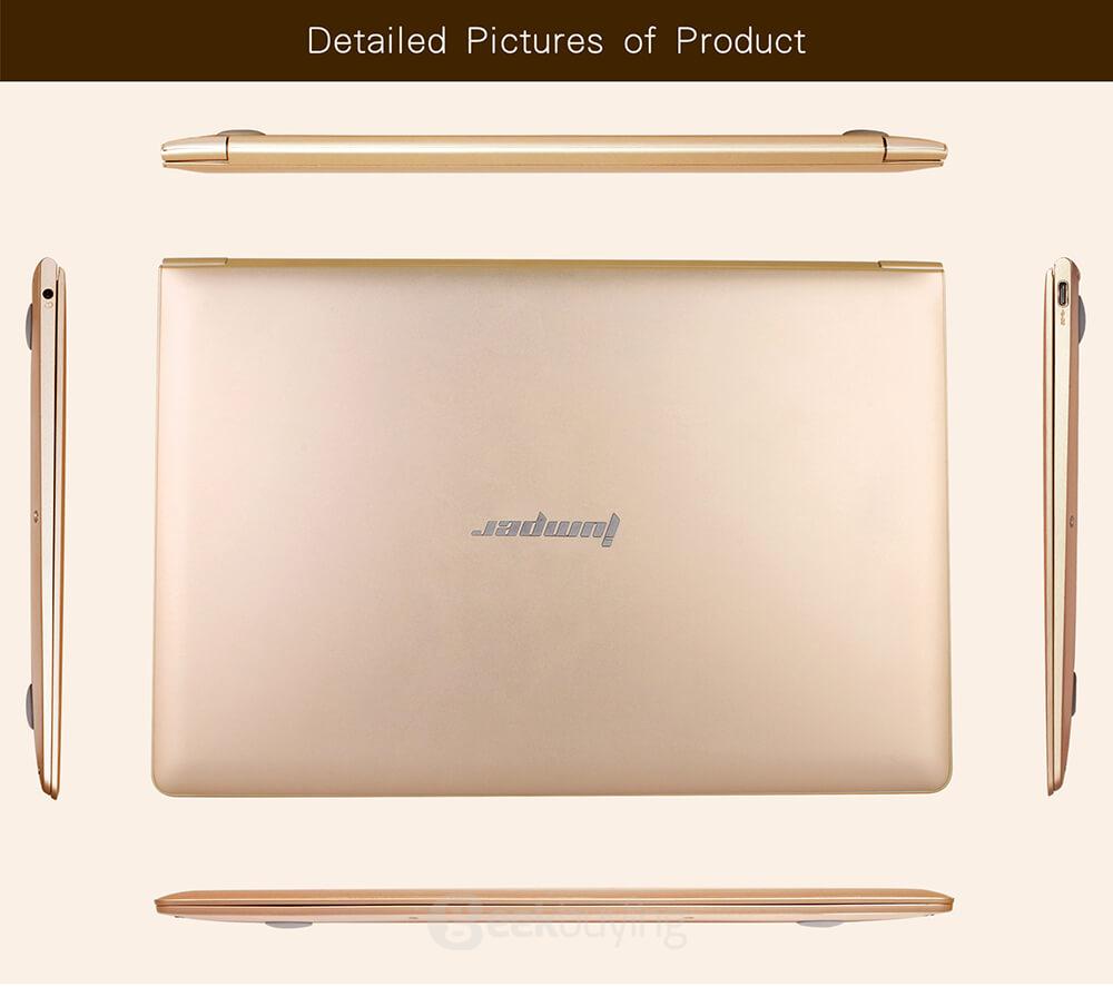 [Spain Stock]Jumper EZbook Air Laptop 11.6 inch Windows 10 4GB/128GB Intel Cherry Trail Z8350 Quad Core 1.92GHz FHD Screen 1920*1080 Type-C Dual WiFi - Gold