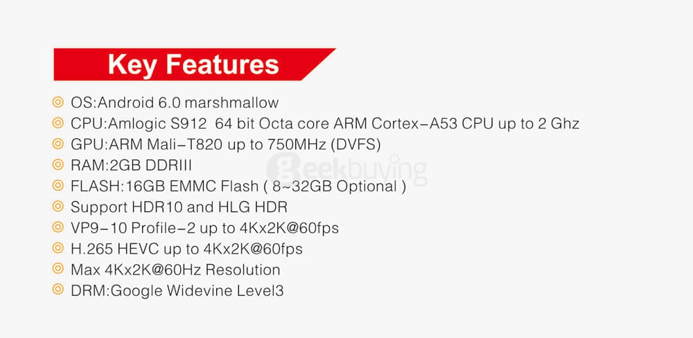 [Spain Stock]MECOOL BB2 Android 6.0 Amlogic S912 Octa Core KODI 17.0 Preinstalled TV BOX 2G/16G 802.11AC WIFI Bluetooth 1000M LAN OTA Upgrade