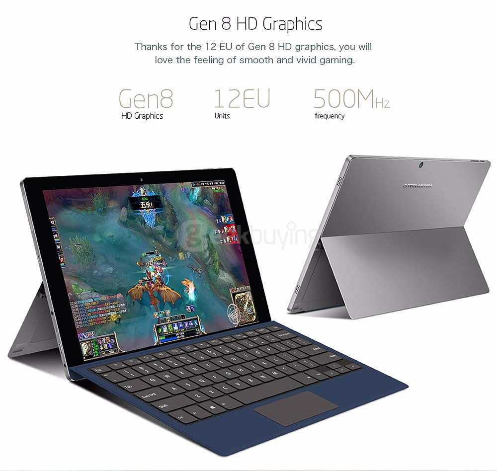 Teclast Tbook 16S 2in1 Tablet PC 11.6 inch Dual OS Windows 10 + Android 5.1 4GB/64GB Intel Cherry Trail X5 Z8300 Quad Core 1.84GHz IPS 1920*1080 - Gray