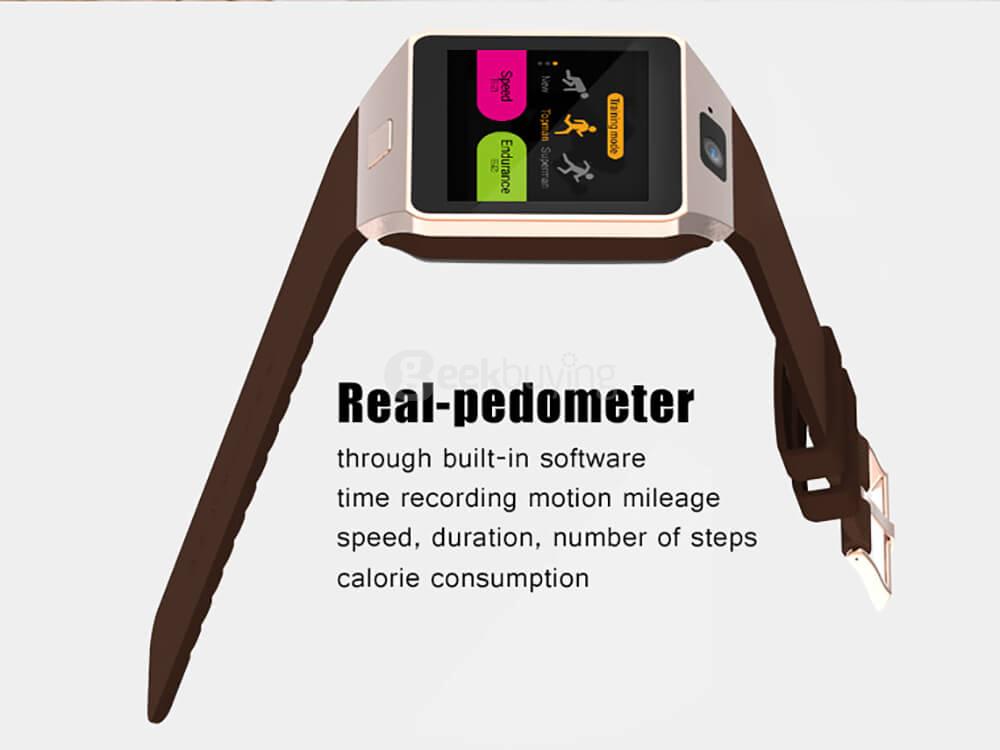 TenFifteen QW09 3G Smart Watch Phone Android 4.4 1.54 inch MTK6572 Dual Core 1.2GHz 512MB/4GB 5.0MP Camera Bluetooth 4.0 WiFi - Gold