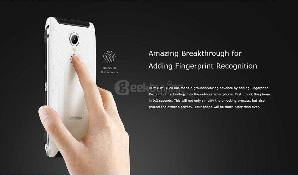 [HK Stock]HOMTOM HT20 IP68 Waterproof 4.7inch HD Android 6.0 4G LTE Rugged Phone MT6737 Quad Core 1.3GHz 2GB 16GB 13.0MP TOUCH ID OTG Hotknot - Green