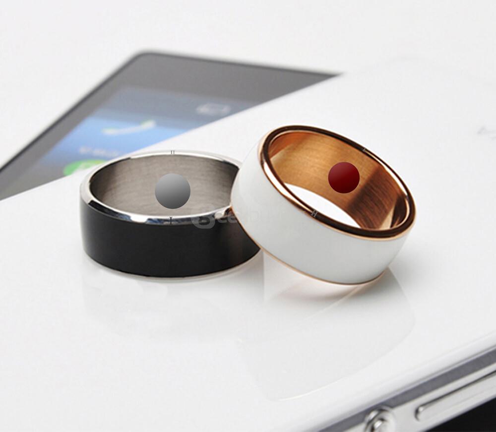 Size 9 Jakcom R3F Smart Ring Waterproof Wearable Ring for NFC Electronics Mobile Phone Android Smartphone - White