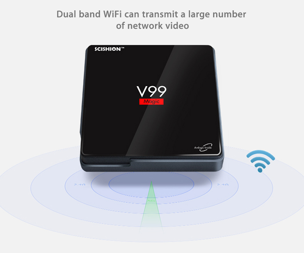 SCISHION V99 Android 6.0 Amlogic S912 TV BOX 2G/16G 802.11AC WIFI Bluetooth 1000M LAN KODI