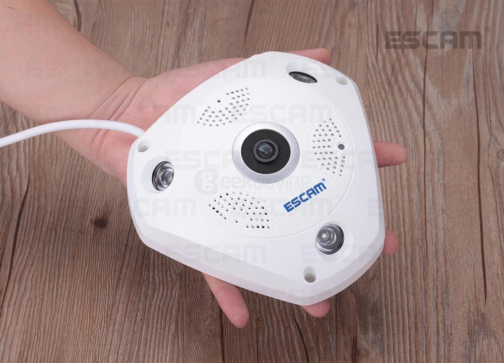 Escam Shark QP180 960P 1.3MP WiFi Panoranic Fisheye Infrared Camera H.264 Compression Night Vision Camera