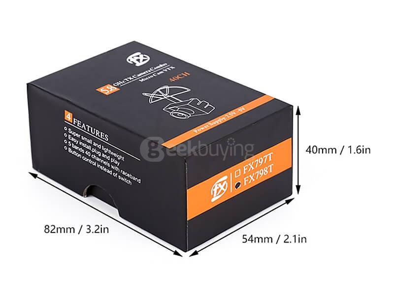 FX798T 5.8G 40CH 25mW Transmitter 600TVL Camera Combo FPV Accessories for Tiny Whoop RC Quadcopters