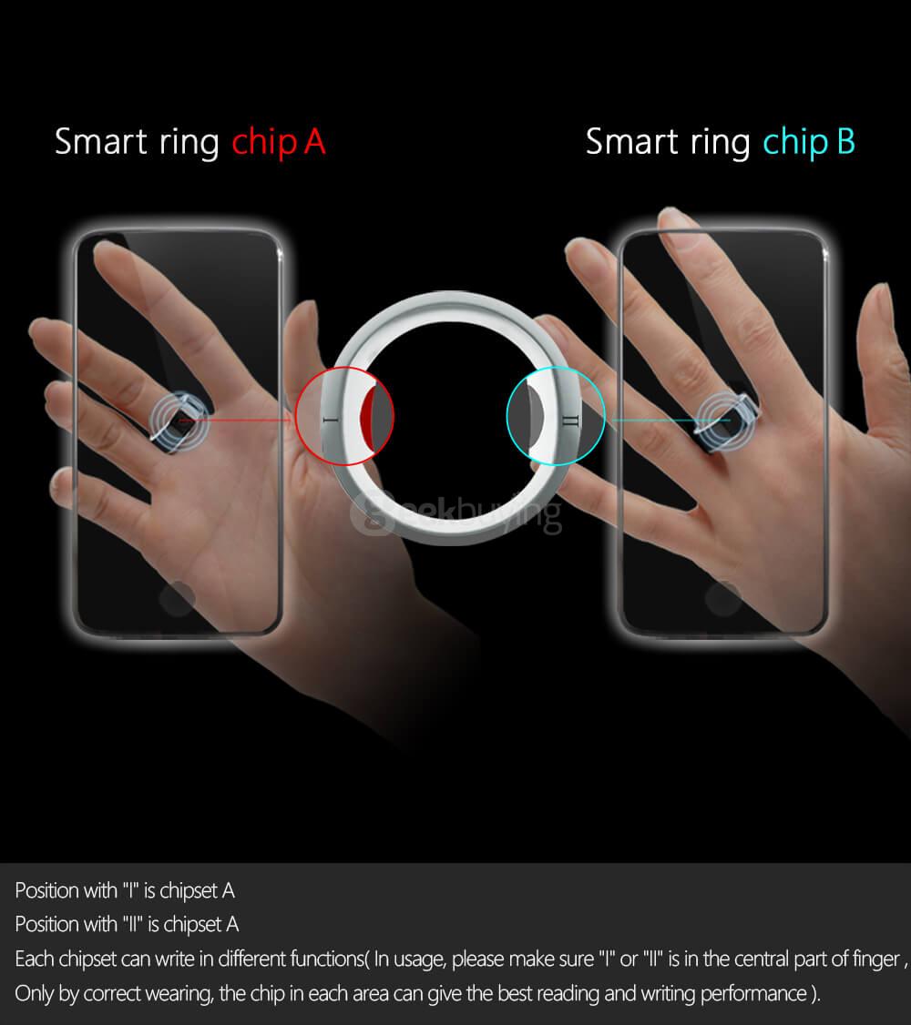 Size 8 Jakcom R3F Smart Ring Waterproof Wearable Ring for NFC Electronics Mobile Phone Android Smartphone - Black
