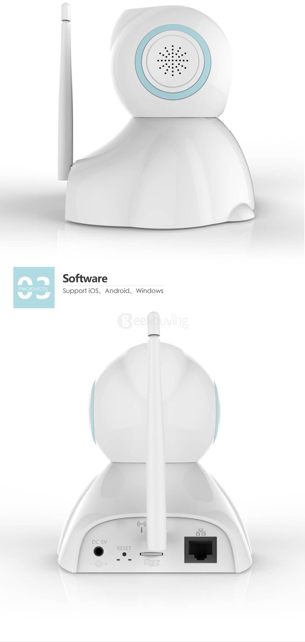 Vstarcam C7842WIP 720P HD WiFi IP Camera H.264 video compression 1.0 Megapixel - White + Blue