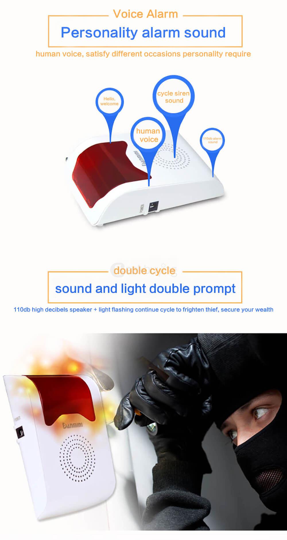 YA302 Wireless Audible Antitheft Alarm White