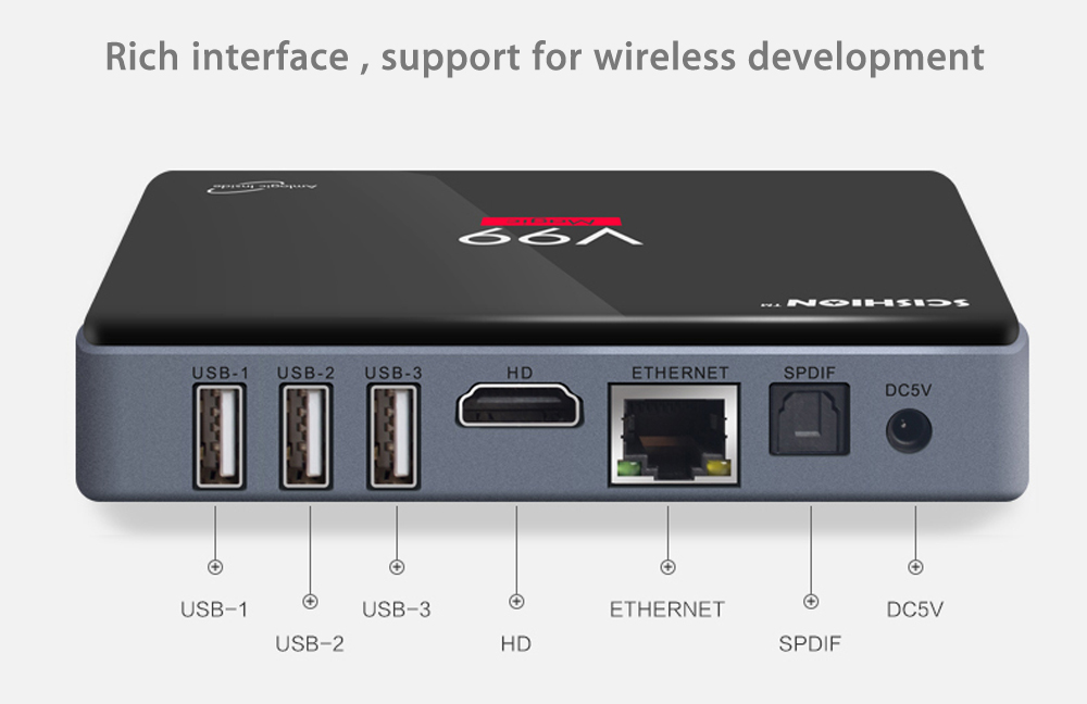 SCISHION V99 Android 6.0 Amlogic S912 TV BOX 2G/16G 802.11AC WIFI Bluetooth 1000M LAN KODI