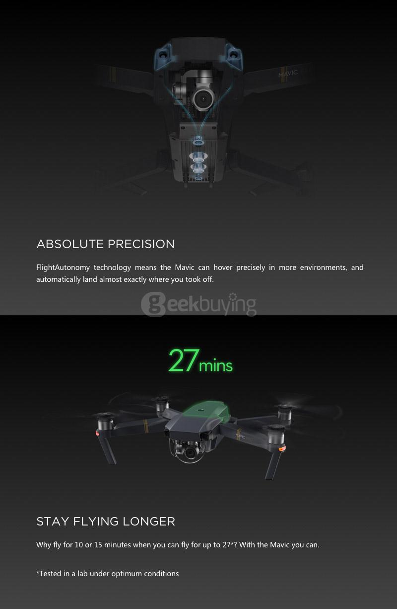 DJI Mavic Pro Fly More Combo WIFI 4K UHD Camera GPS Obstacle Avoidance Mini Foldable Quadcopter RTF