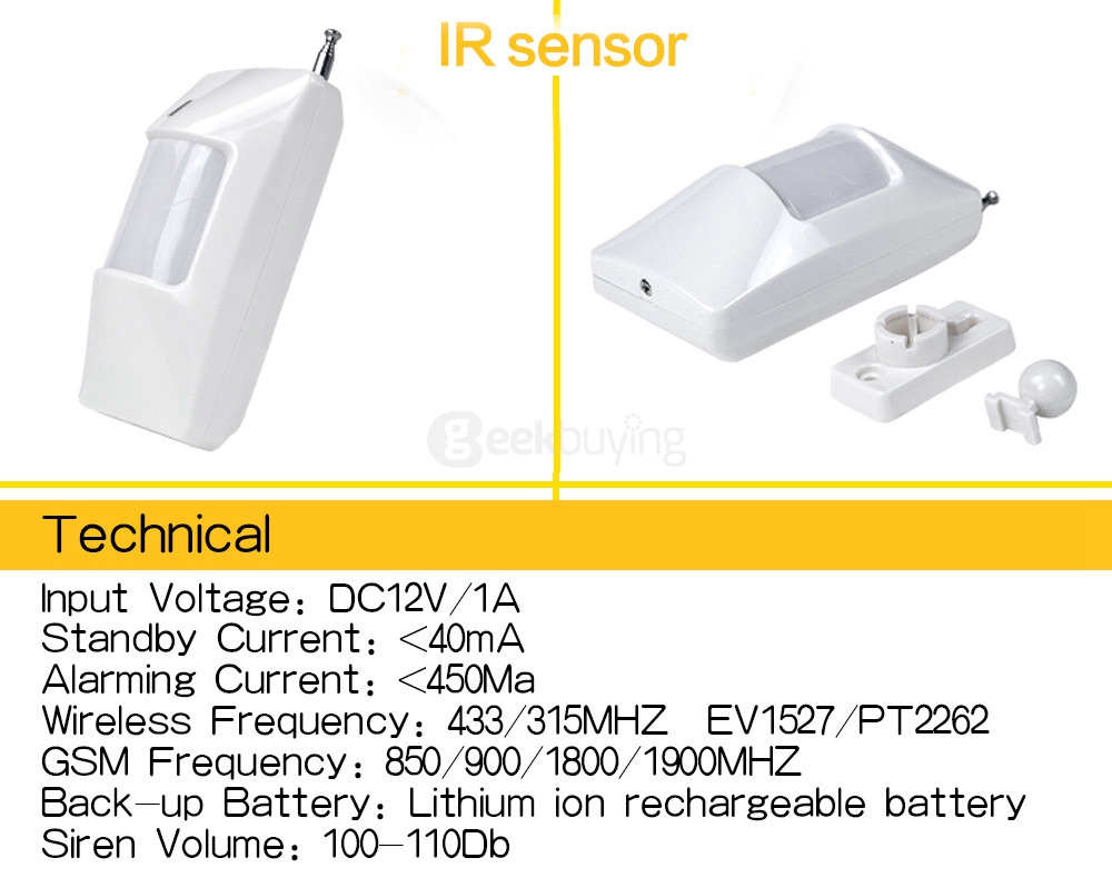 YA-300-GSM Wireless GSM Home Security Burglar Alarm System Auto Dialer SMS SIM Call 433MHz