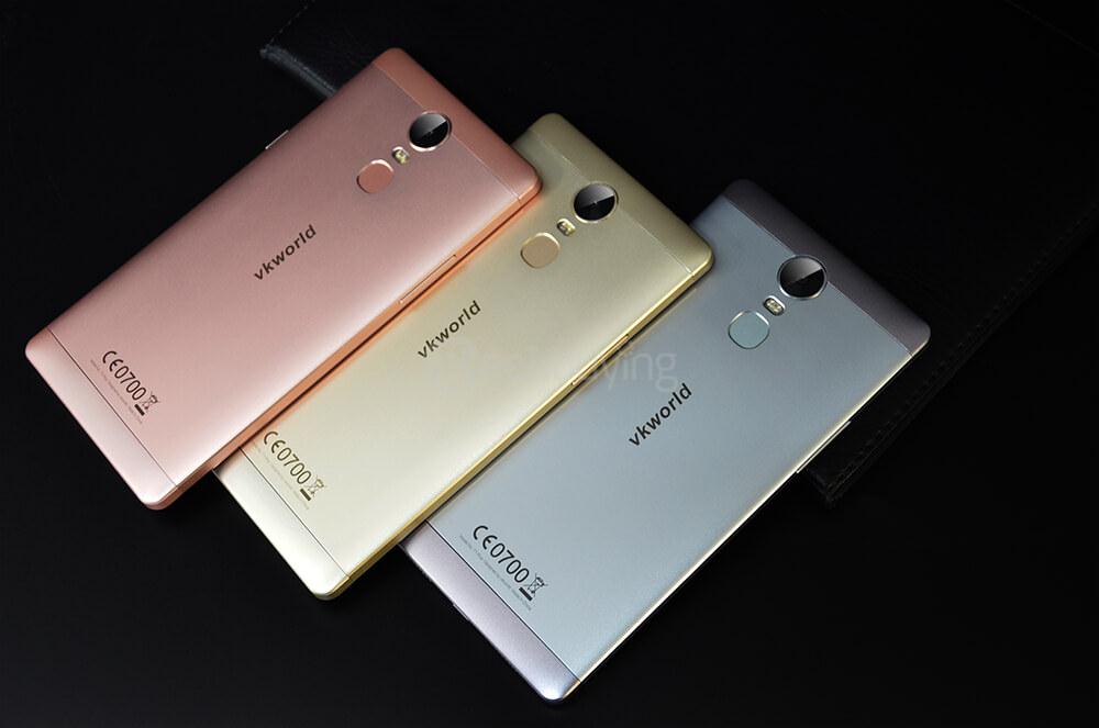 VKWORLD T1 PLUS 6.0inch HD 4G LTE Android 6.0 Smartphone 64-bit MT6735 Quad Core 2GB 16GB 8.0MP 13.0MP Touch ID 4300mAh Fast Charge Gyro - Rose Gold