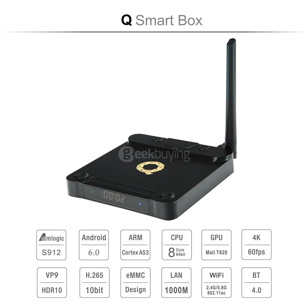 HIFIXPLAY Android 6.0 Amlogic S912 TV BOX 2G/16G 802.11ac WIFI Bluetooth KODI 1000M LAN