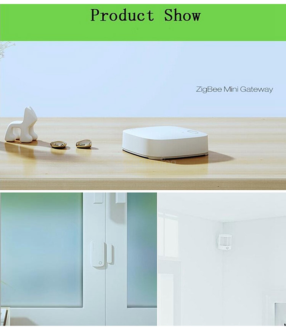 ORVIBO VS10ZW ZigBee Mini Smart Hub Intelligent Gateway + 2 PCS Windows Door Sensors + PIR Motion Sensor   -  AU Plug