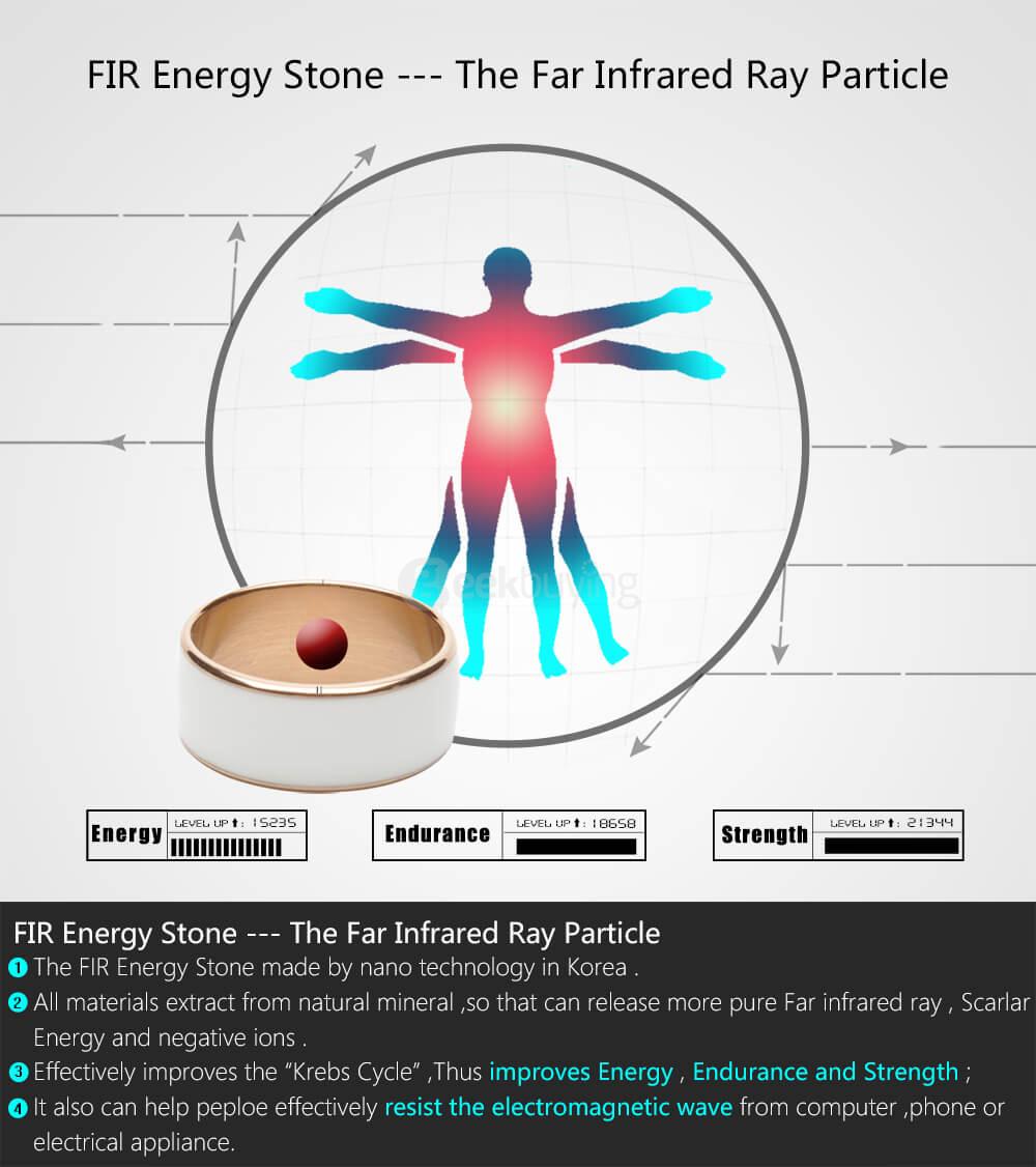 Size 8 Jakcom R3F Smart Ring Waterproof Wearable Ring for NFC Electronics Mobile Phone Android Smartphone - Black