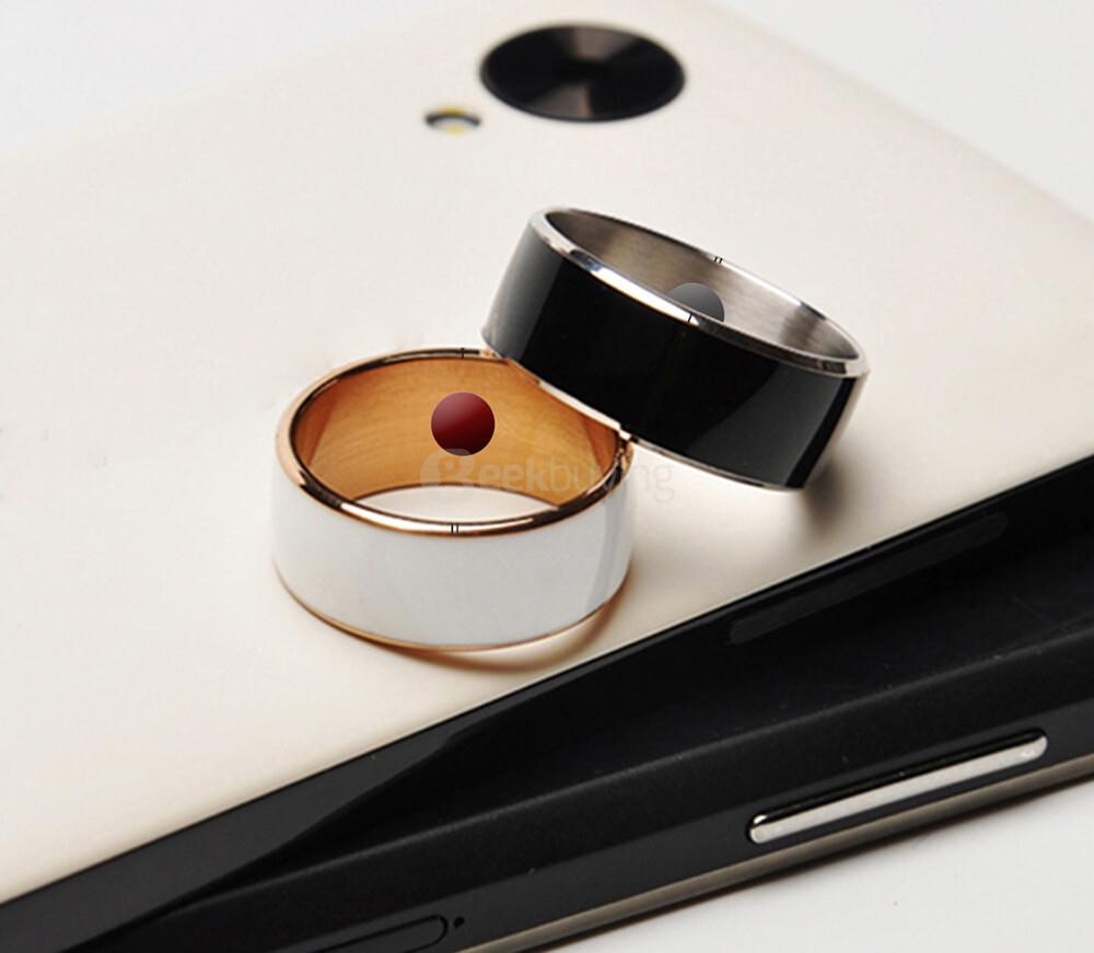 Size 9 Jakcom R3F Smart Ring Waterproof Wearable Ring for NFC Electronics Mobile Phone Android Smartphone - White