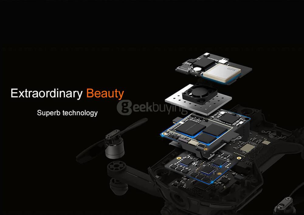 Wingsland S6 Pocket Selfie Drone FPV 4K HD Camera GPS Obstacle Avoidance RC Quadcopter - Camouflage