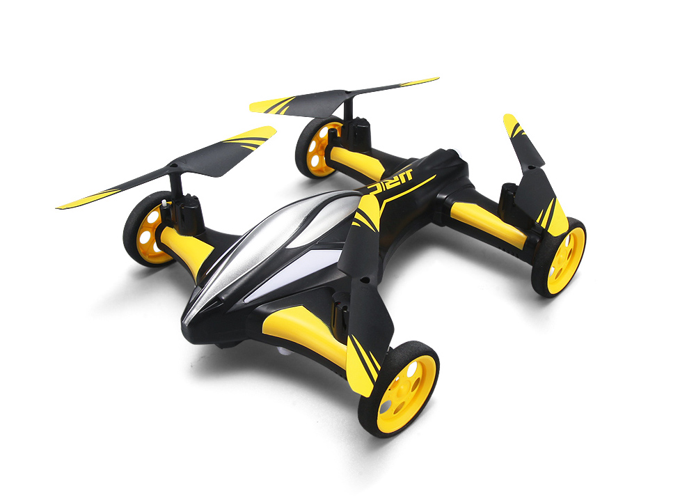 JJRC H23 2.4G 4CH 3D Flip One Key Return RC Flying Car Quadcopter - Yellow