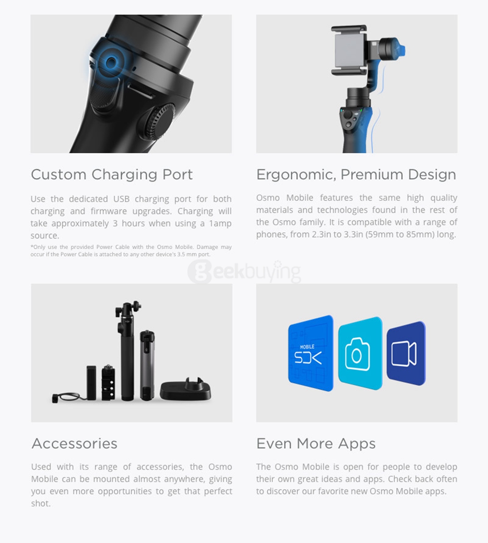 DJI Osmo Mobile 3-Axis Brushless Handle Gimbal Stabilizer for Smartphones