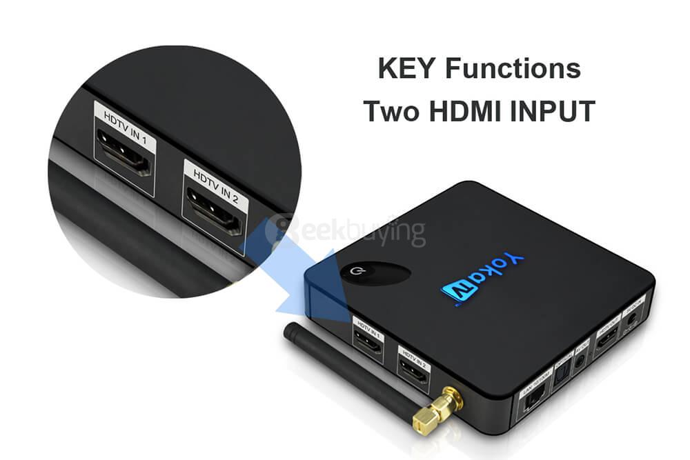 YOKATV KB1 Amlogic S905X 2G/16G Android 6.0 Marshmallow TV BOX 802.11AC WIFI LAN Bluetooth4.0 2 HDMI IN 1 HDMI Out
