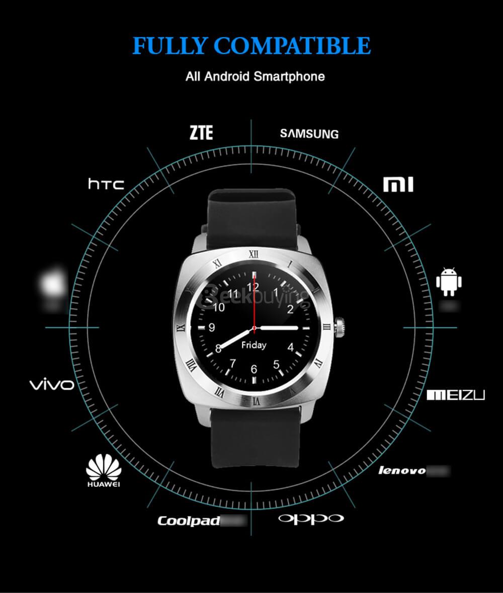 X3 2G Smart Watch Phone Sport Version 1.33 inch MTK6261 Pedometer Sleep Monitor Sedentary Reminder Support SIM TF Card 1.3MP Camera - Silver