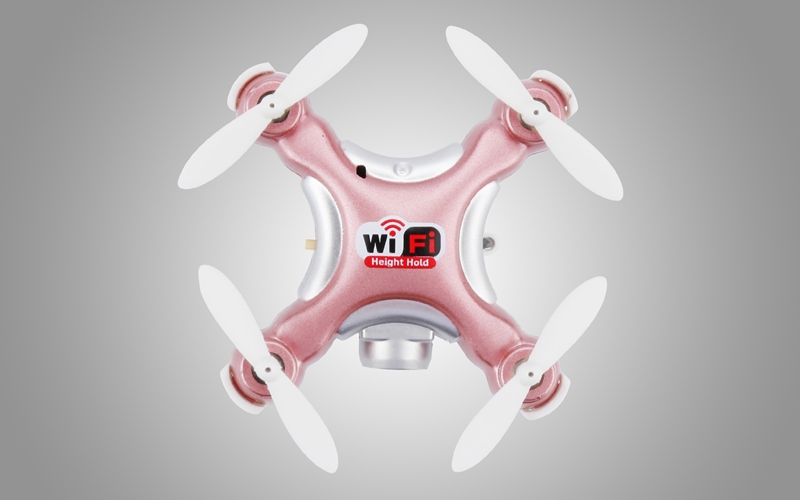 Cheerson CX-10WD CX10WD MINI WIFI FPV 0.3MP Camera Altitude Hold 2.4G 4CH 6Aixs RC Quadcopter RTF - Rose