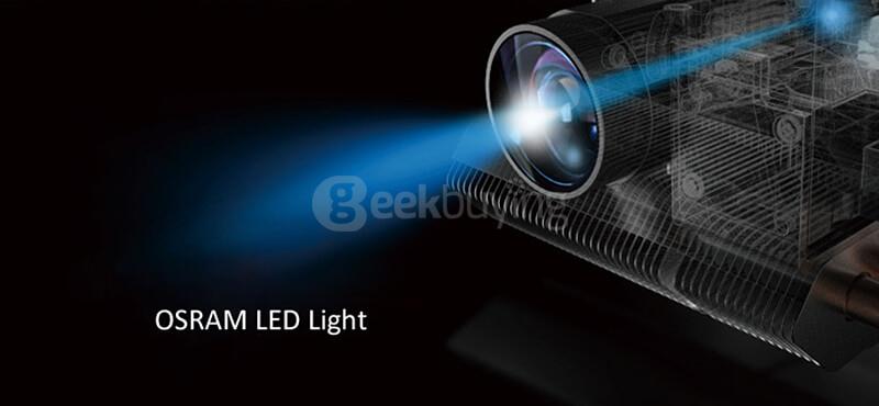 JMGO G1S DLP Projector Android 4.3 1800LM 1280*800 Pixels 2.4G/5G WiFi Bluetooth 4.0 with Keystone Function - Gold