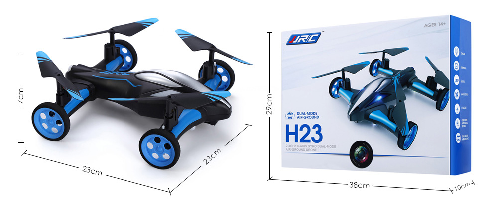 JJRC H23 2.4G 4CH 3D Flip One Key Return RC Flying Car Quadcopter - Yellow