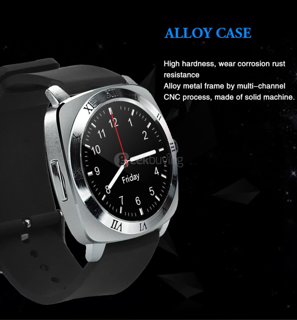 X3 2G Smart Watch Phone Sport Version 1.33 inch MTK6261 Pedometer Sleep Monitor Sedentary Reminder Support SIM TF Card 1.3MP Camera - Silver