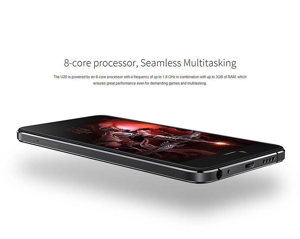 Meizu MEILAN U20 5.5inch 2.5D FHD 1080P Screen 4G LTE Flyme 5 Smartphone Helio P10 MT6755M Octa Core 3GB 32GB 5.0MP 13.0MP Fingerprint ID - Gray