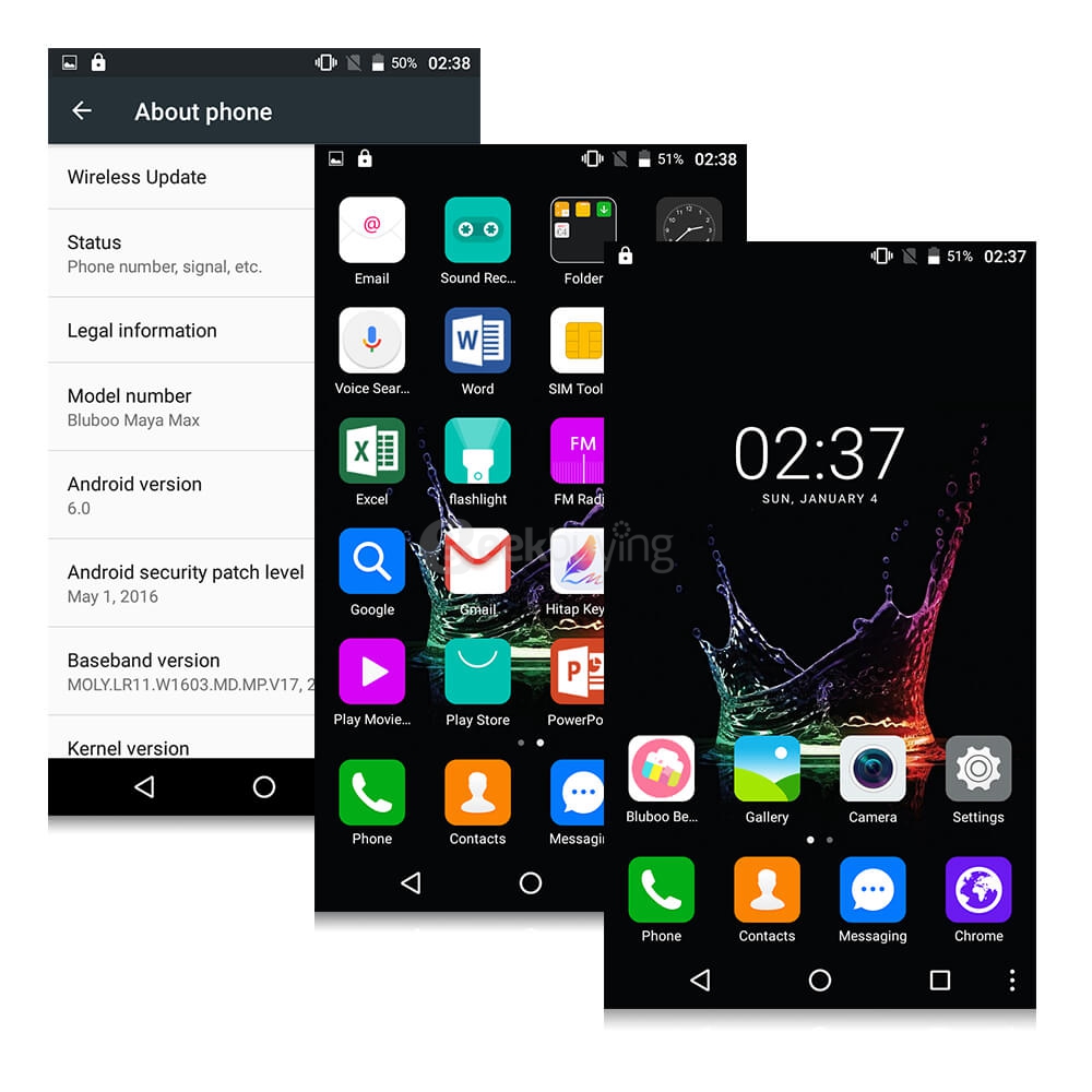 [HK Stock][Package B]Bluboo Maya Max 6.0inch HD 4G VOLTE Android 6.0 64bit MT6750 Octa Core 3GB 32GB Smartphone(Gray) + Transparent Case + Soft Screen Protector