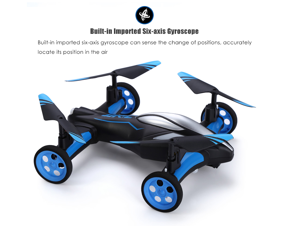 JJRC H23 2.4G 4CH 3D Flip One Key Return RC Flying Car Quadcopter - Yellow