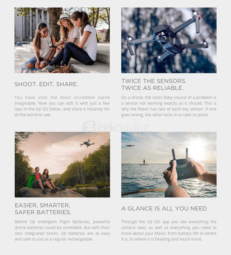 DJI Mavic Pro Fly More Combo WIFI 4K UHD Camera GPS Obstacle Avoidance Mini Foldable Quadcopter RTF