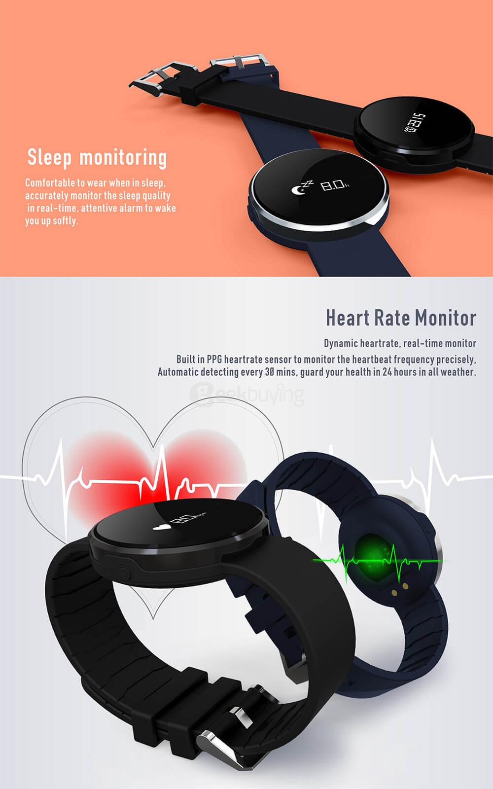 Makibes UW1 Bluetooth 4.0 Smart Bracelet Heart Rate Monitor Sleep Fitness Tracker Call Reminder IP67 Waterproof for Android iOS - Green