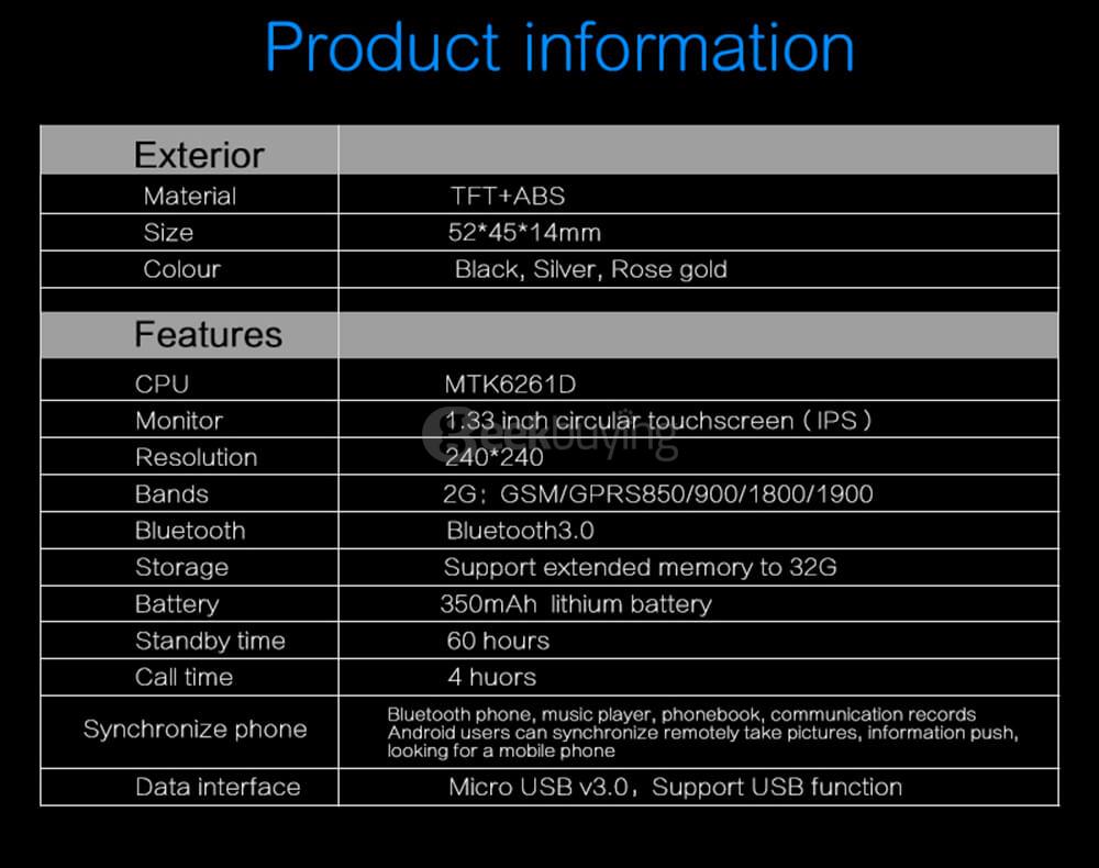 X3 2G Smart Watch Phone Sport Version 1.33 inch MTK6261 Pedometer Sleep Monitor Sedentary Reminder Support SIM TF Card 1.3MP Camera - Silver