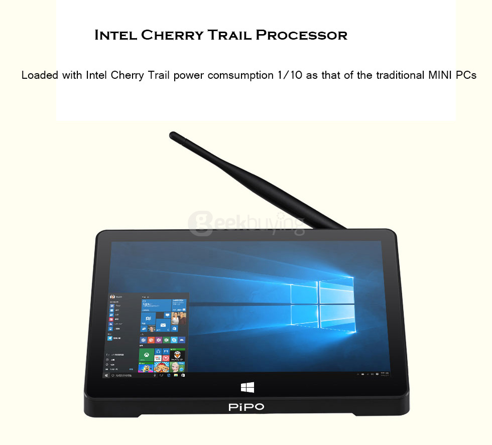 PIPO X9S 8.9Inch Windows10 Android 5.1 Dual OS Tablet Mini PC Intel Cherry Trail Z8300 4G/64G 802.11 b/g/n LAN