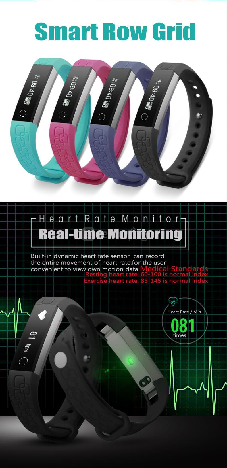 MicroK Bluetooth 4.0 Heart Rate Monitor Smartband Black