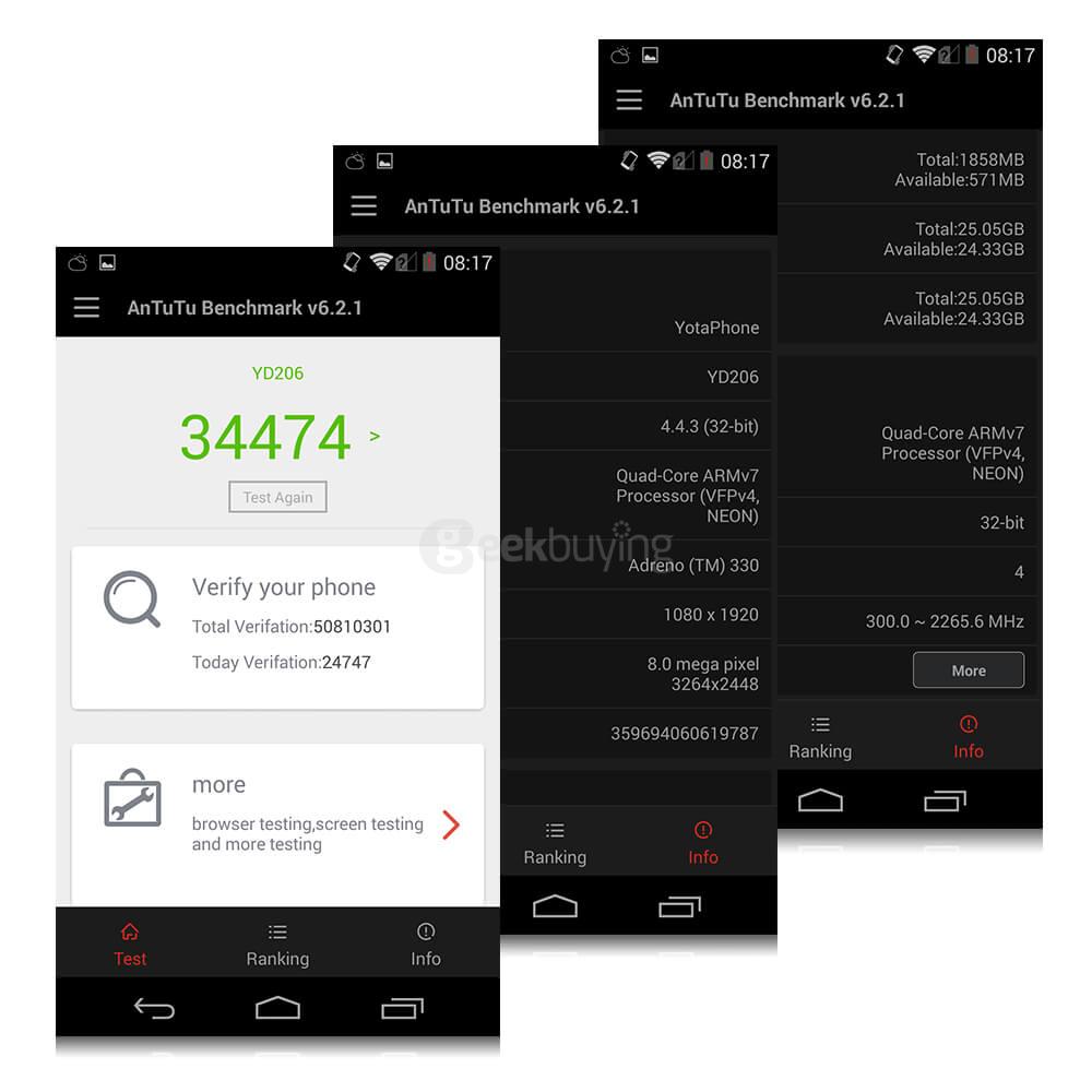 [Spain Stock] YotaPhone 2 YD206 Dual Screen 5.0 Inch FHD + 4.7 Inch Always-on E-ink 4G LTE Android 4.4 Smartphone Qualcomm Snapdragon 800 Quad Core 2GB 32GB 8.0MP NFC Wireless Charge - Black