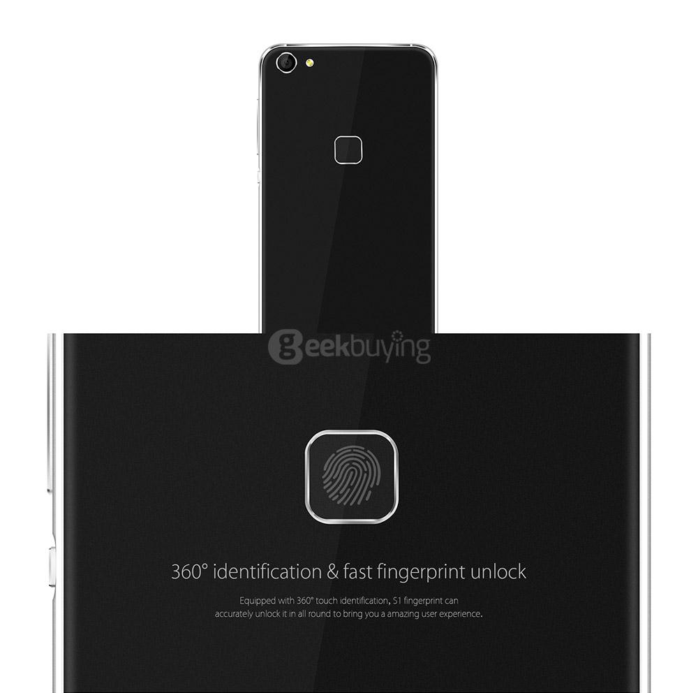 Elephone S1 5.0inch HD Android 6.0 3G Smartphone MT6580 1.3GHz Quad Core 1GB RAM 8GB ROM 8.0MP TOUCH ID Doubled-sided Glass - Black