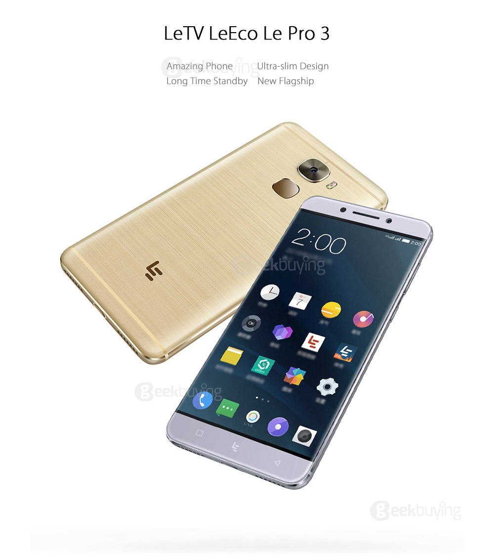 LeTV LeEco Le Pro3/X720 4GB RAM 64GB ROM 5.5inch FHD Android 6.0 Smartphone Qualcomm Snapdragon 821 Quad Core 8.0MP 16.0MP NFC Touch ID VoLTE - Gold