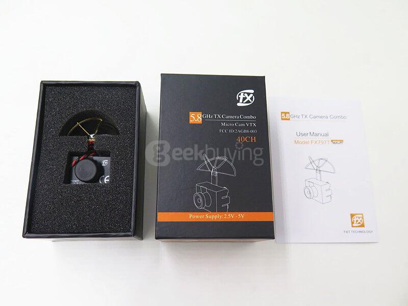 FX798T 5.8G 40CH 25mW Transmitter 600TVL Camera Combo FPV Accessories for Tiny Whoop RC Quadcopters