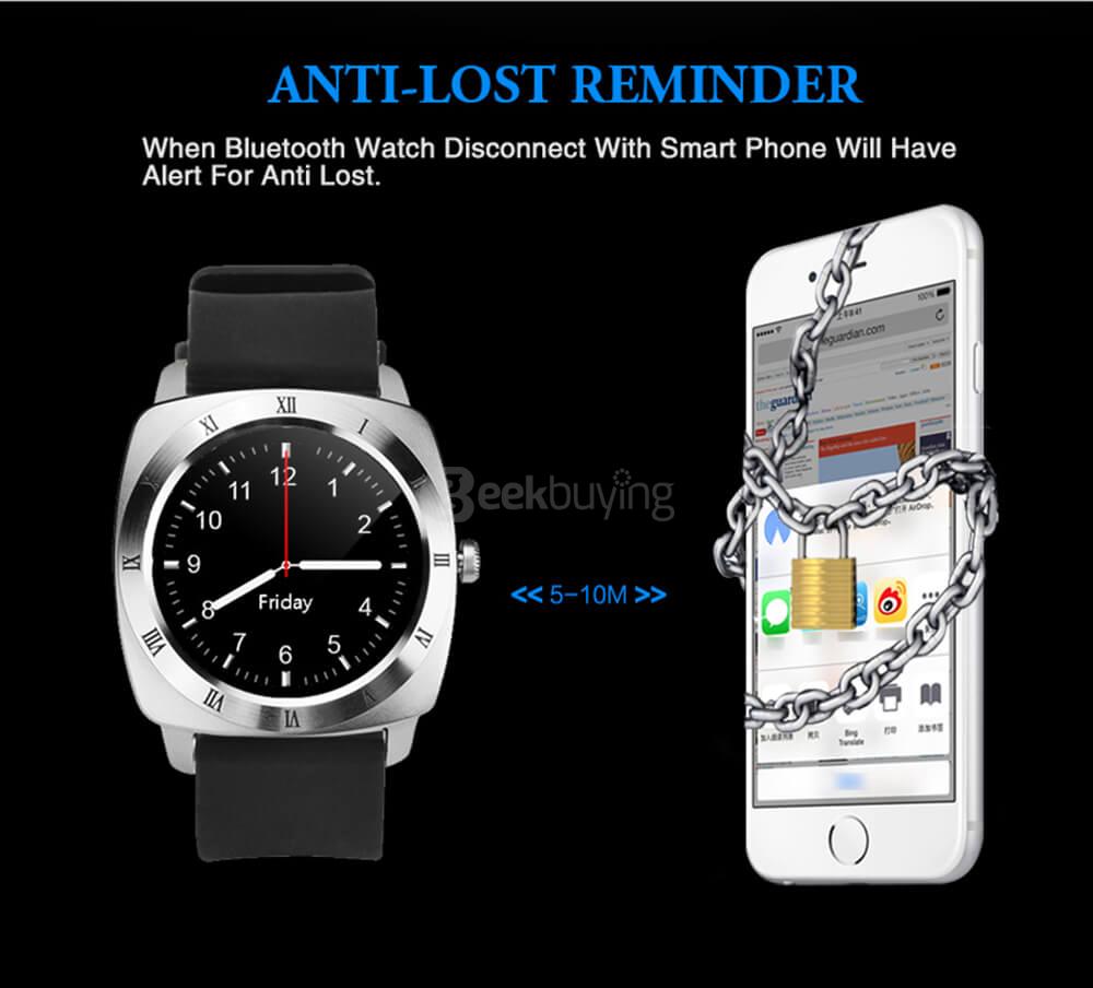 X3 2G Smart Watch Phone Sport Version 1.33 inch MTK6261 Pedometer Sleep Monitor Sedentary Reminder Support SIM TF Card 1.3MP Camera - Silver