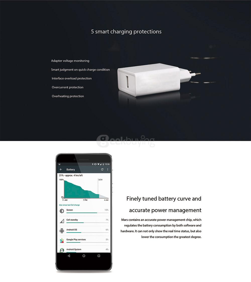 [HK Stock]Vernee Mars 5.5inch FHD 4G LTE Android 6.0 Smartphone Helio P10 MTK6755 Octa Core 4GB 32GB 13.0MP Touch ID Type-C OTG Fast Charge Metal Body - Gold