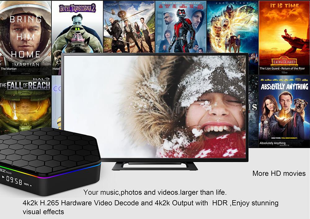T95Z Plus Amlogic S912 Android 6.0 2G/16G TV BOX 2.4G+5G Dual Band WIFI Gigabit LAN Bluetooth KODI LED Display