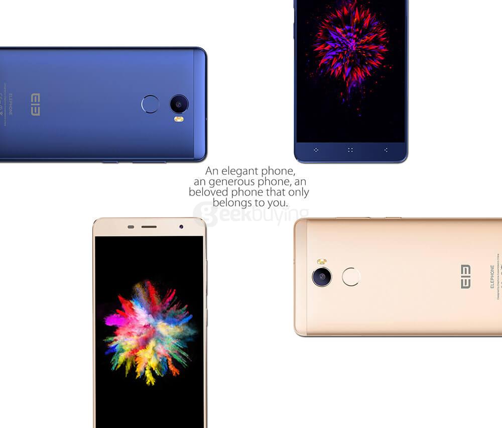 [HK Stock]Elephone C1 5.5inch HD 4G LTE Android 6.0 Smartphone MT6737 Quad Core 1.3GHz 2GB RAM 16GB ROM 13.0MP Touch-ID OTG Metal Body - Gold