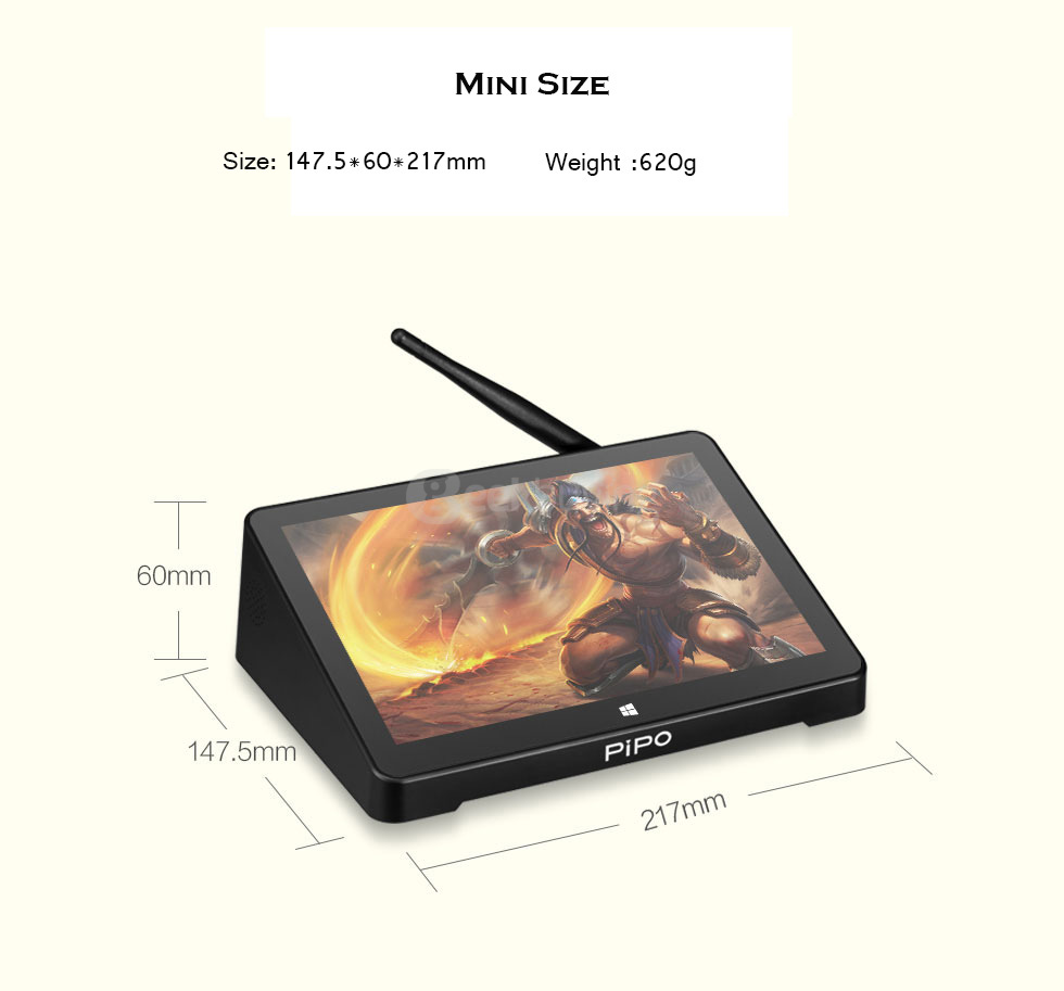 PIPO X9S 8.9Inch Windows10 Android 5.1 Dual OS Tablet Mini PC Intel Cherry Trail Z8300 4G/64G 802.11 b/g/n LAN