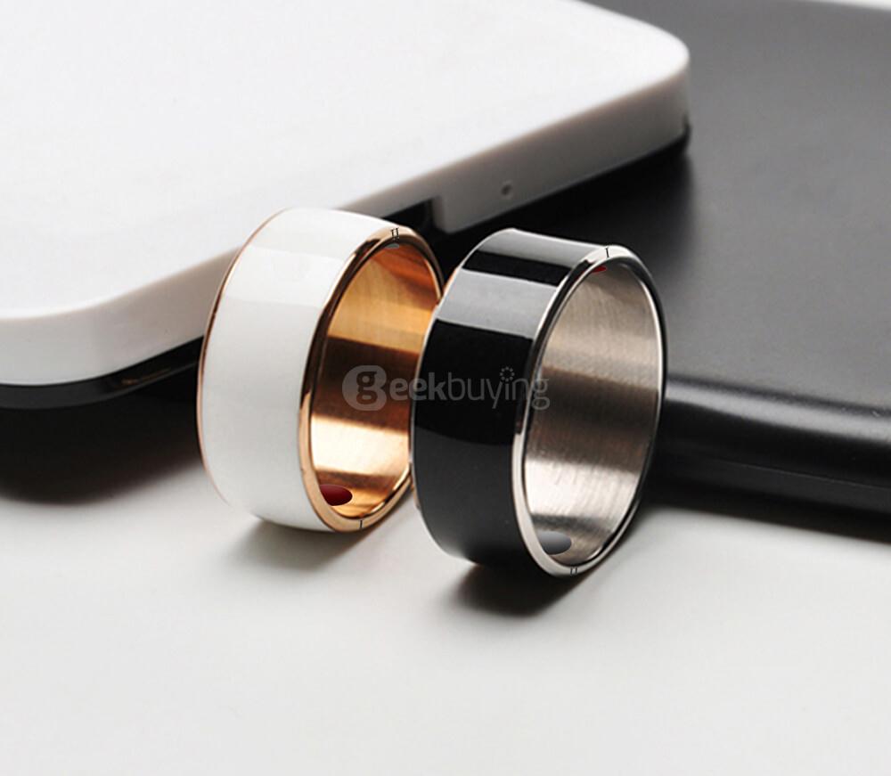 Size 8 Jakcom R3F Smart Ring Waterproof Wearable Ring for NFC Electronics Mobile Phone Android Smartphone - Black