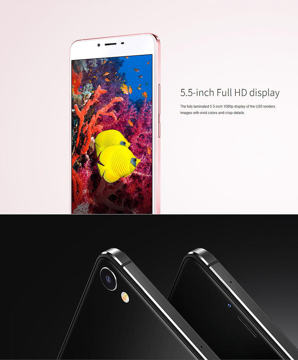 Meizu MEILAN U20 5.5inch 2.5D FHD 1080P Screen 4G LTE Flyme 5 Smartphone Helio P10 MT6755M Octa Core 3GB 32GB 5.0MP 13.0MP Fingerprint ID - Gray